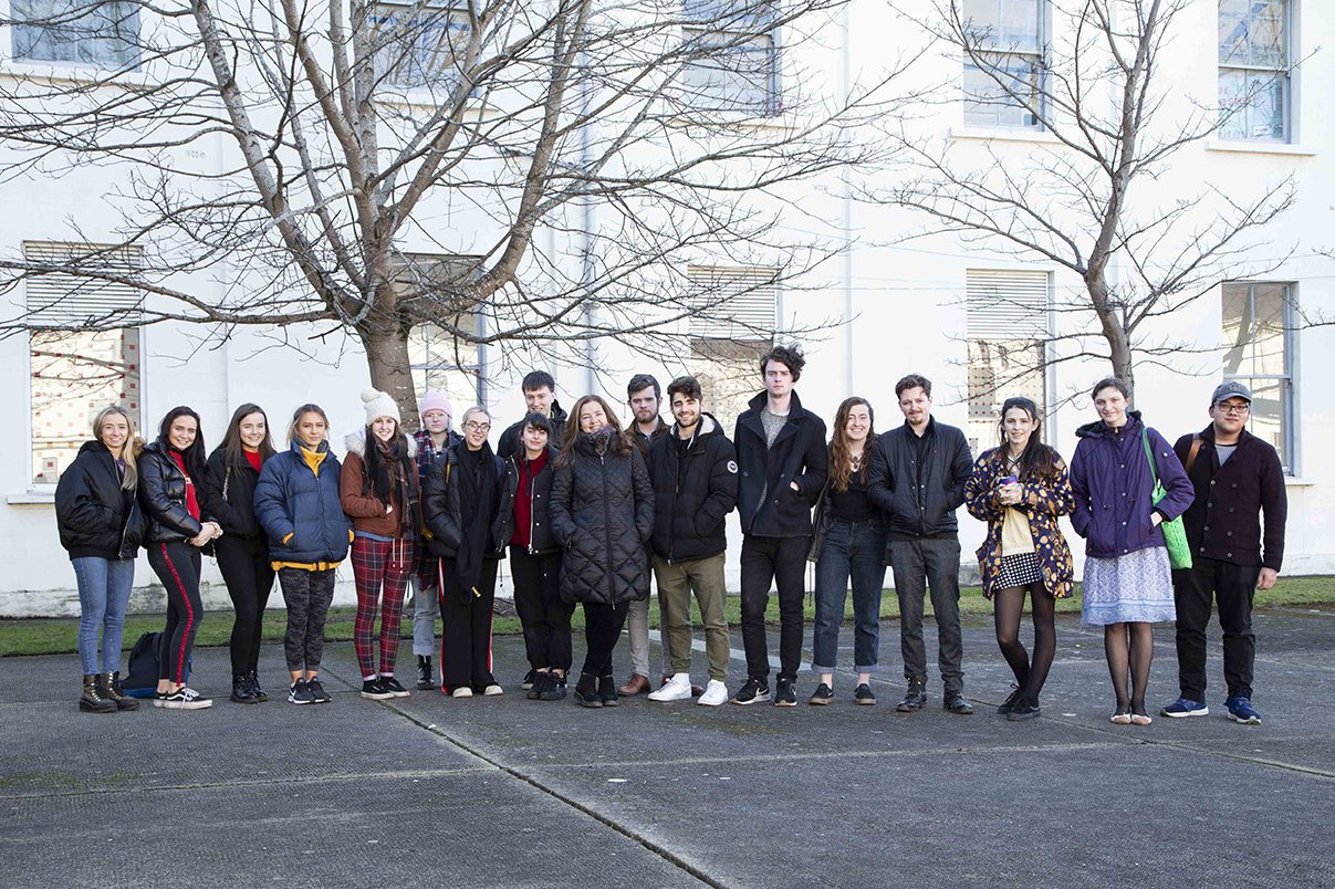 Fashion Photography students with visiting lecturer Constance Harris